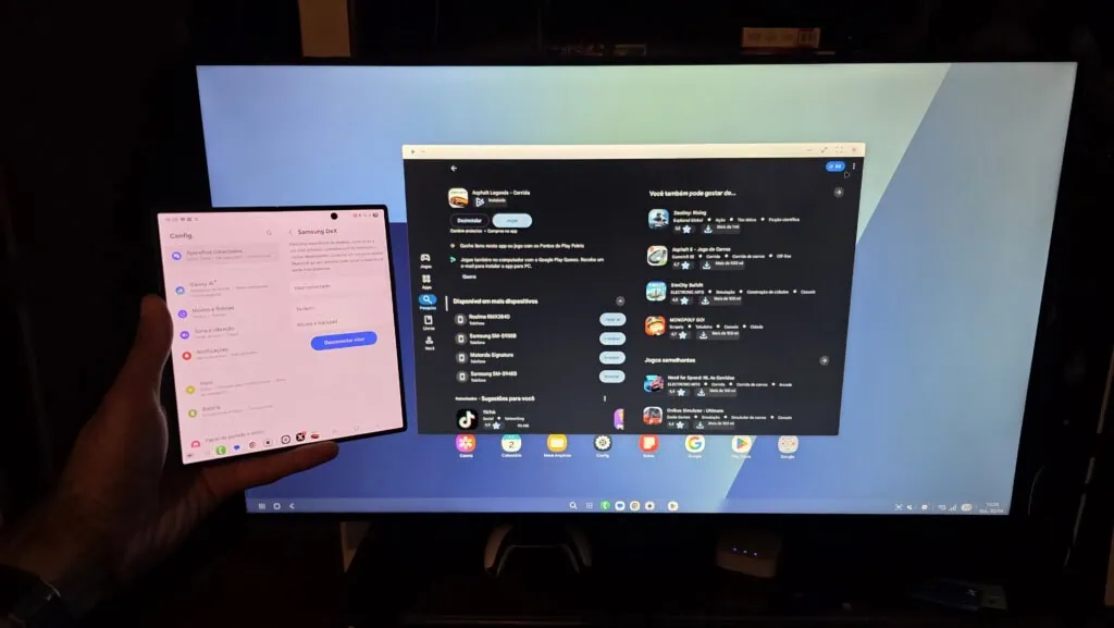 Review: galaxy z fold7 faz do smartphone dobrável um sonho de consumo Modo dex do galaxy z fold7