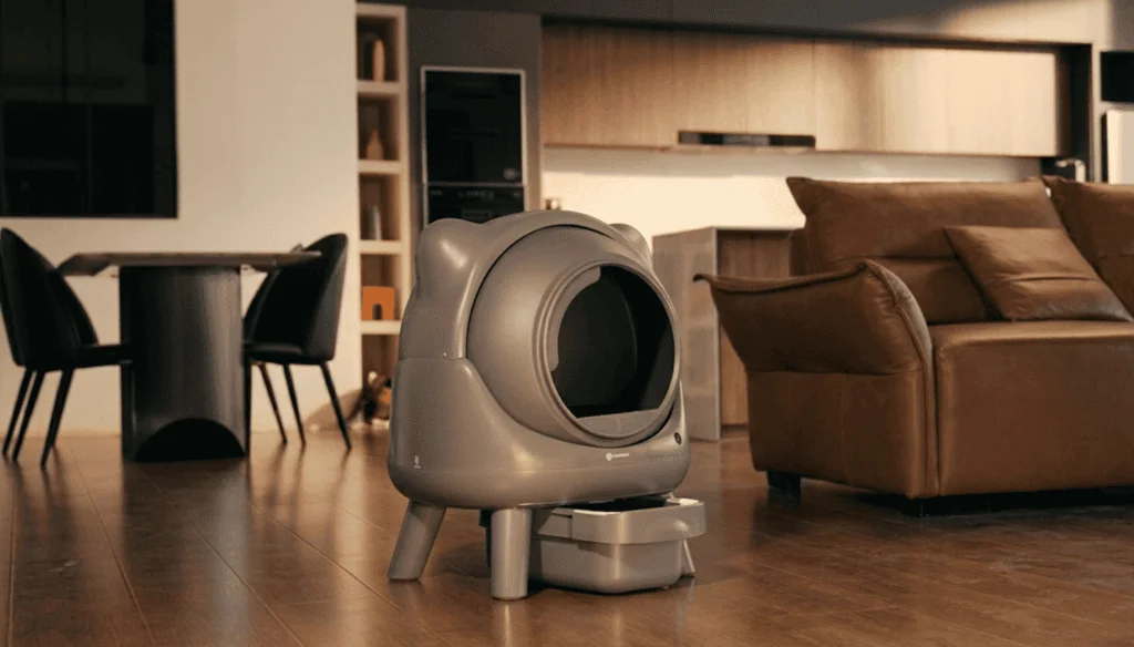 Veja os 30 melhores produtos tecnológicos para pets Imagem da caixa areia amicura curax1 autolimpante extra grande / fonte: amicura