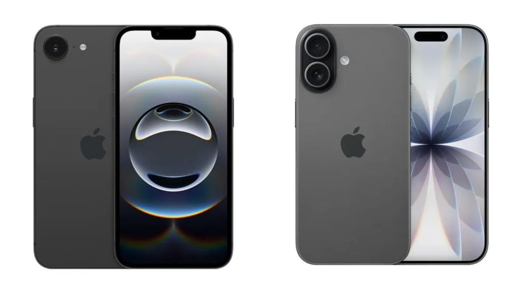 Review: iphone 17e combina economia, inovação e durabilidade O iphone 17e do lado esquerdo e o iphone 16 do lado direito. (foto: reprodução/showmetech)