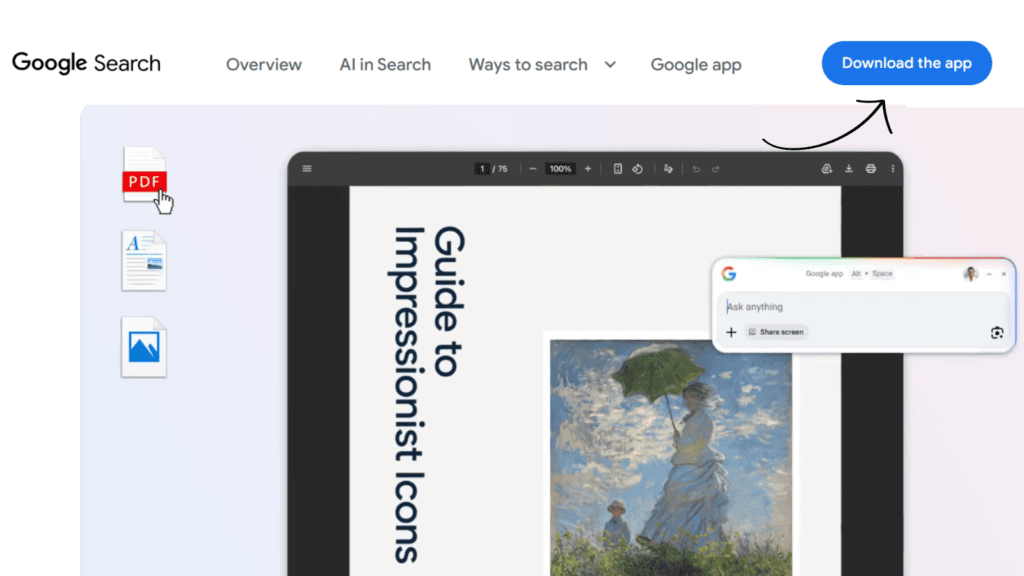 Google lança app para windows. Veja como baixar Google lança app para windows. Veja como baixar. Novo app funciona como caixa de pesquisa flutuante que usa inteligência artificial para localizar arquivos do pc, fazer pesquisas na web e até interpretar o que você vê na tela. Entenda