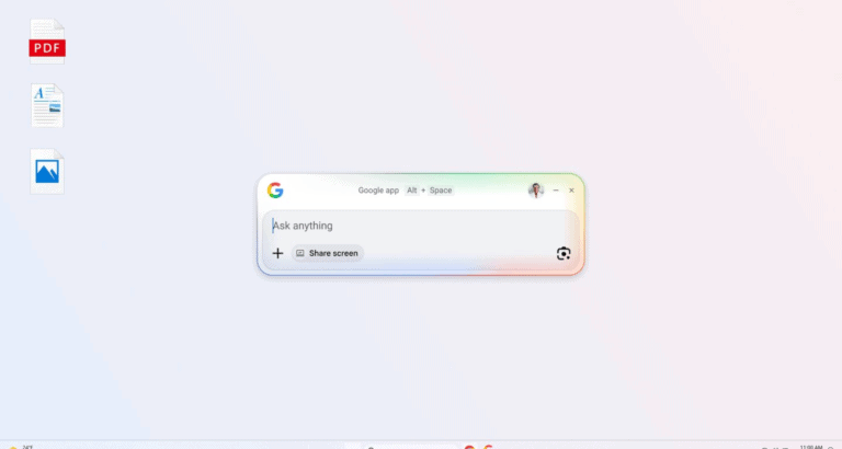 Google lança app para windows. Veja como baixar. Novo app funciona como caixa de pesquisa flutuante que usa inteligência artificial para localizar arquivos do pc, fazer pesquisas na web e até interpretar o que você vê na tela. Entenda