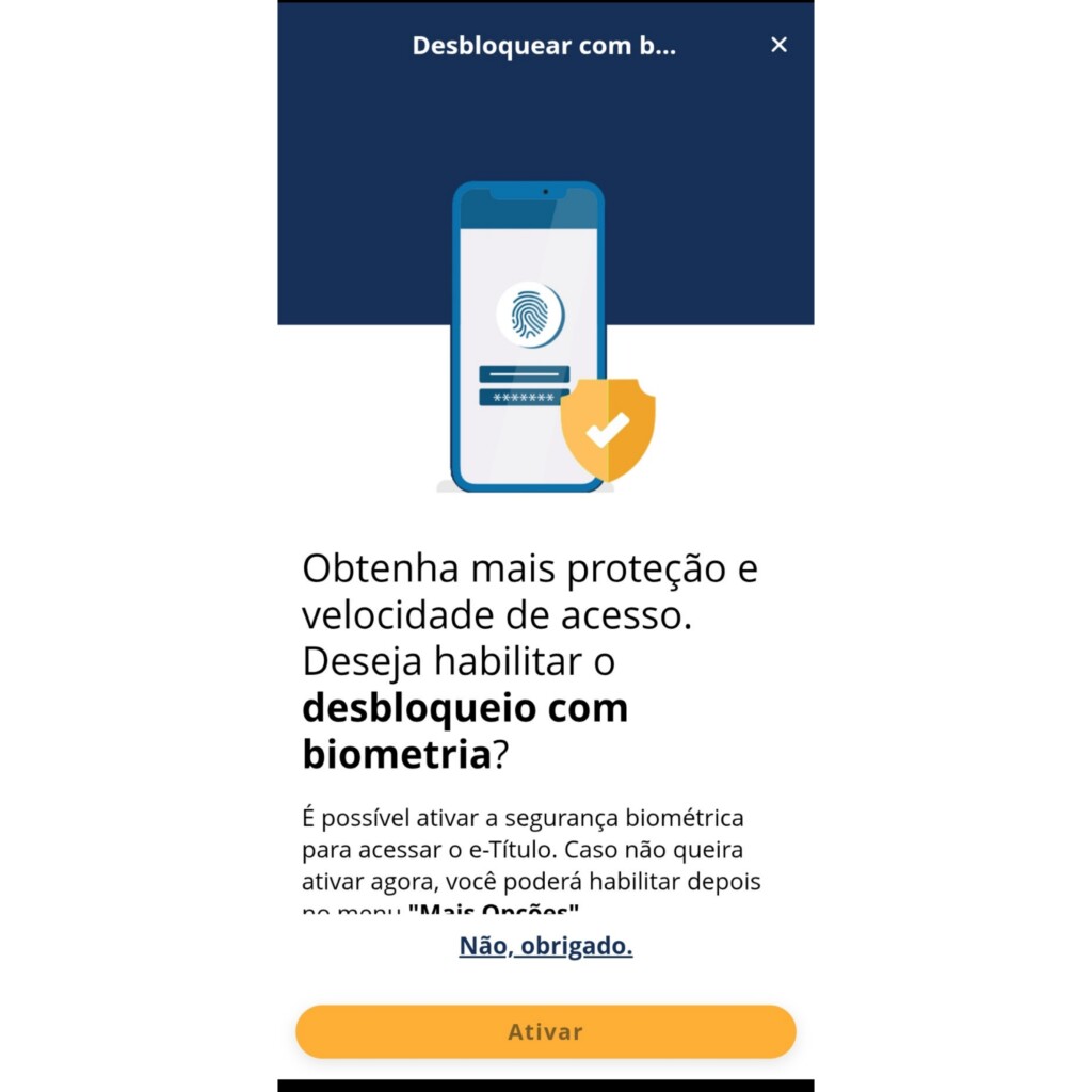 E-título para regularizar o título de eleitor