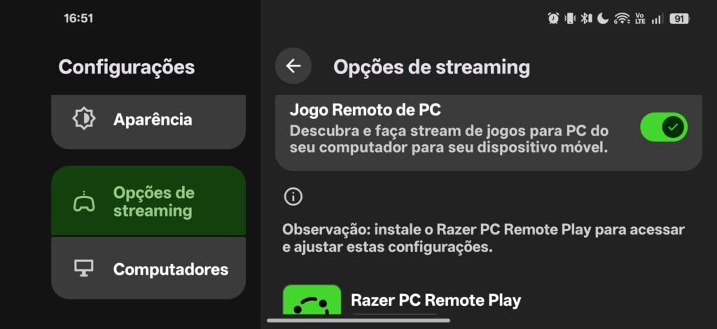 App permite que o pc faça stream dos jogos direto para o celular