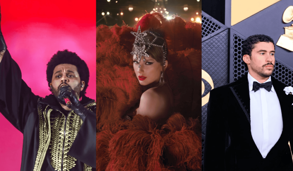 Spotify revela lista dos artistas mais ouvidos na história da plataforma com taylor swift, bad bunny e the weeknd. Em comemoração aos 20 anos do serviço de streaming, pela primeira vez, o spotify compartilhou as músicas, álbuns, podcasts e audiolivros mais reproduzidos. Confira