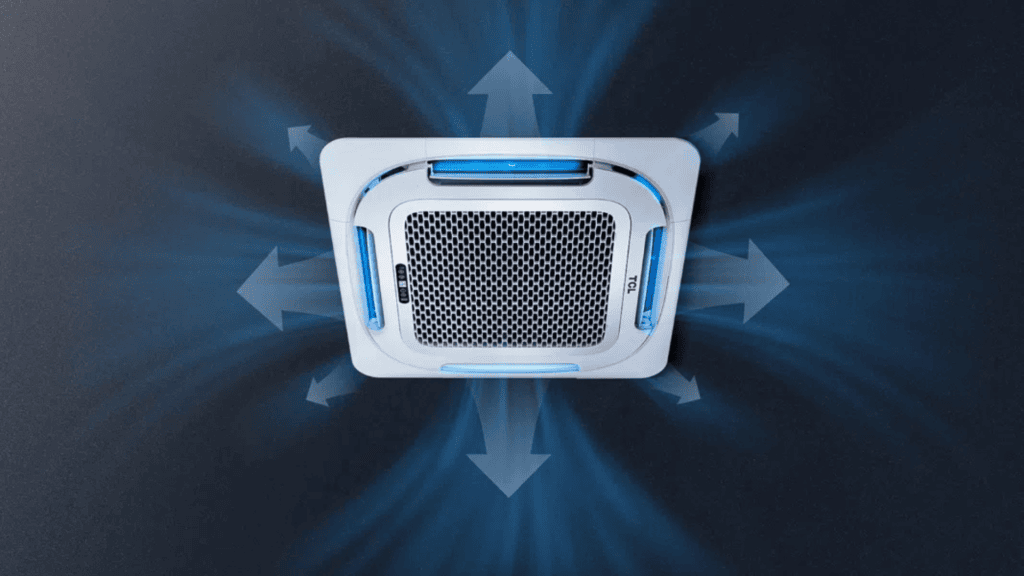 Casa tcl: veja todos os produtos demonstrados na bab 2026 Ar condicionado inverter cassete tcl quente-frio