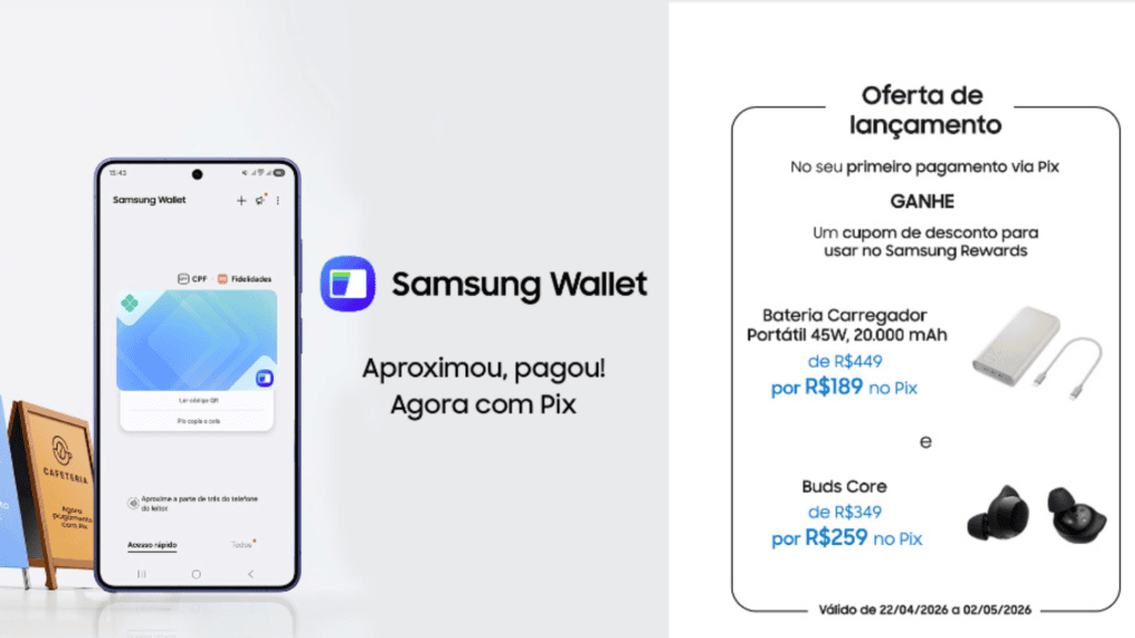 Como ativar o pix na samsung wallet em seu smartphone galaxy Promoção da samsung para incentivar uso de pix informando descontos