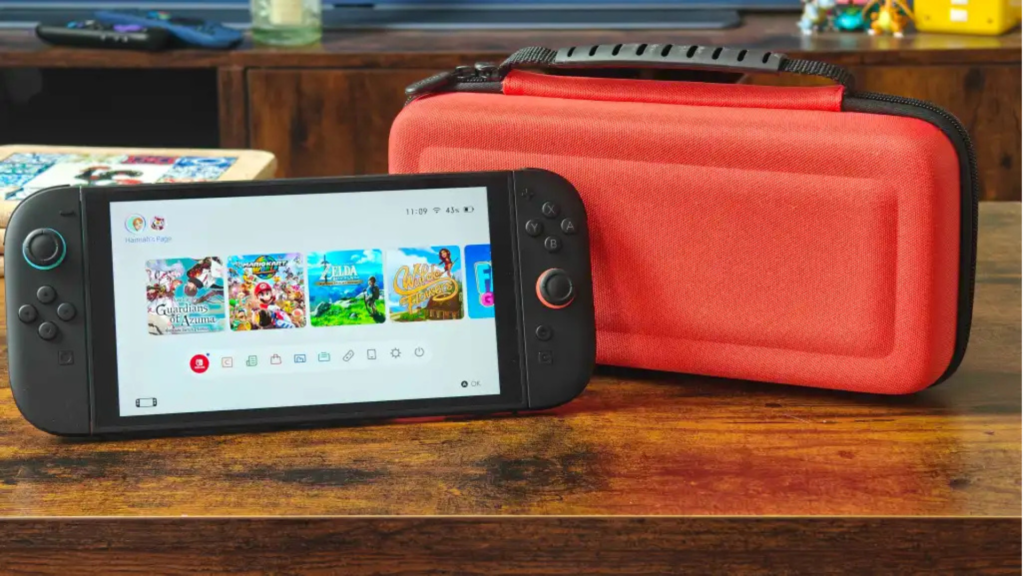 Preços de jogos da nintendo caem no brasil; veja lista Nintendo switch 2 em cima de uma mesa