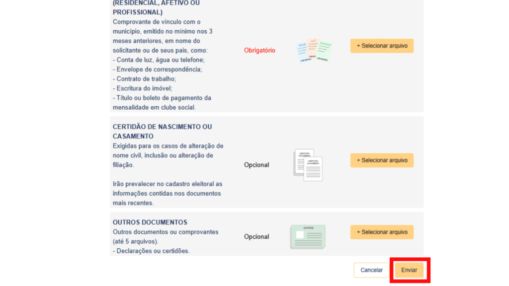 Site do tse ensinando como regularizar o título eleitoral