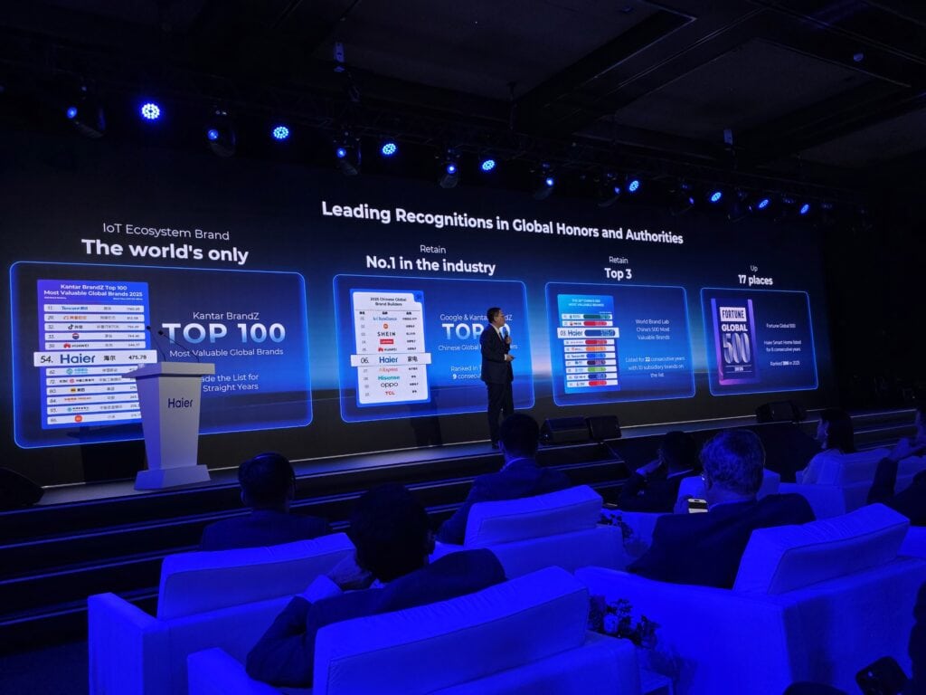 Evento de lançamento da haier no brasil