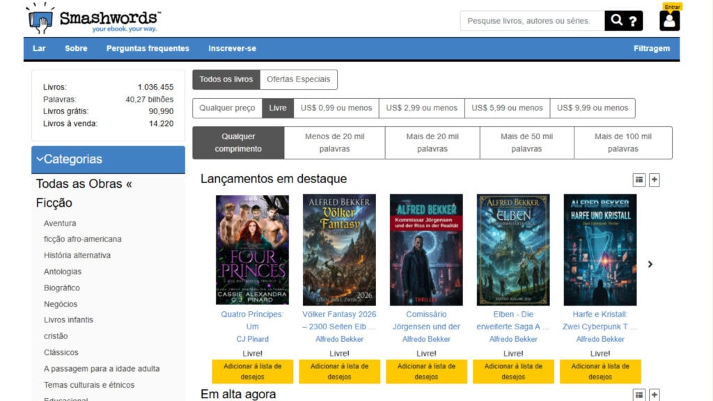 អេក្រង់ដើម Smashwords