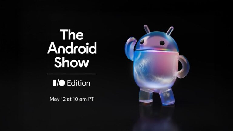 Imagem de divulgação do android show i/o edition 2026 com mascote android em fundo preto