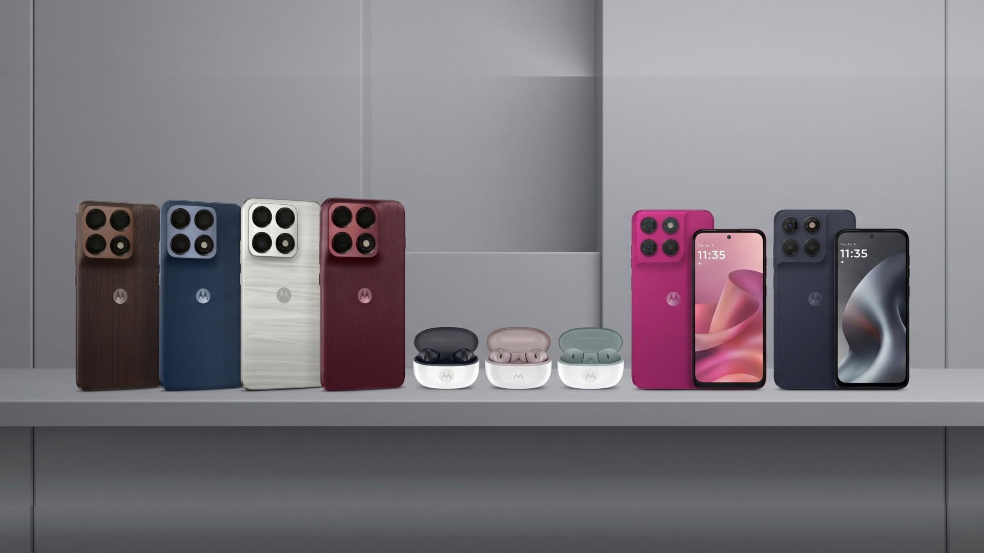Celulares motorola edge 70 pro e moto g max com fones moto buds