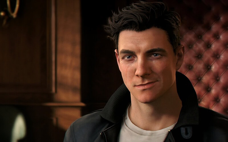 James bond jovem em cena cinematográfica de 007 first light pc, mostrando a qualidade gráfica do jogo da io interactive com iluminação realista e detalhes faciais aprimorados