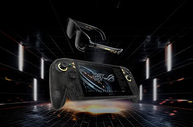 Rog xbox ally x20 e óculos rog xreal r1 edition 20 em imagem oficial de divulgação