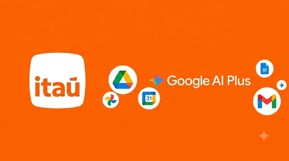 Itaú dá 1 ano de google ai plus com gemini e 400 gb para clientes