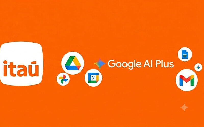 Itaú dá 1 ano de google ai plus com gemini e 400 gb para clientes