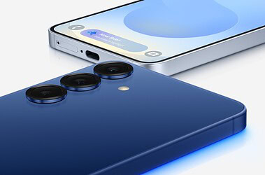 Imagem oficial do galaxy s25 na cor verde claro hortelã, modelo de 256 gb citado na oferta do mercado livre.