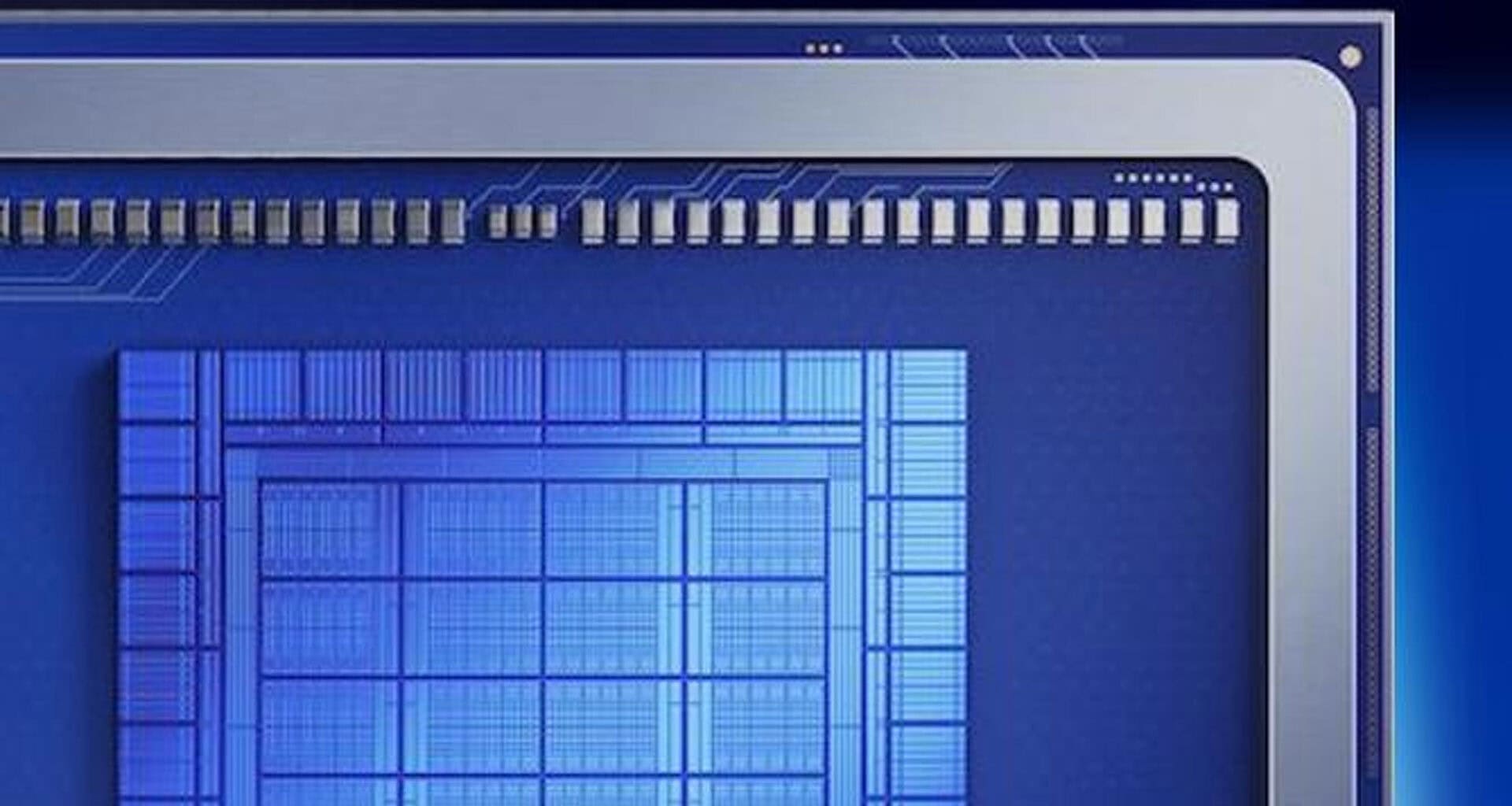 Representação da gpu intel crescent island, acelerador de ia para data centers com arquitetura xe3p.