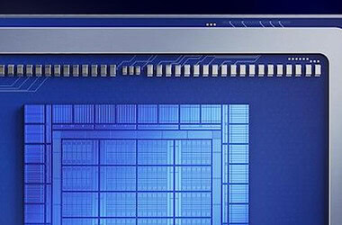 Representação da gpu intel crescent island, acelerador de ia para data centers com arquitetura xe3p.