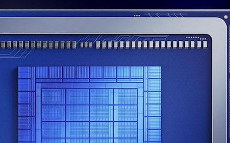 Representação da gpu intel crescent island, acelerador de ia para data centers com arquitetura xe3p.
