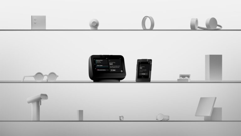 Dispositivos conceituais do project solara da microsoft em fundo claro