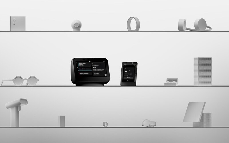 Dispositivos conceituais do project solara da microsoft em fundo claro