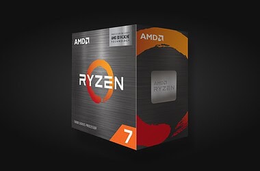 Caixa oficial do processador amd ryzen 7 5800x3d com tecnologia 3d v-cache