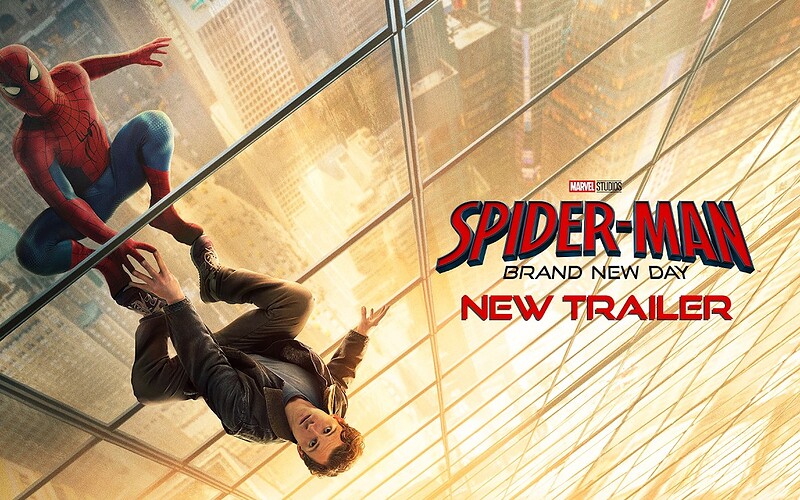 Thumbnail oficial do novo trailer em 4k de homem-aranha: um novo dia no youtube.
