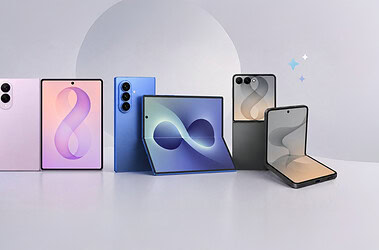 Imagem ilustrativa reúne galaxy z fold8, galaxy z fold8 ultra e galaxy z flip8 em diferentes formatos e cores