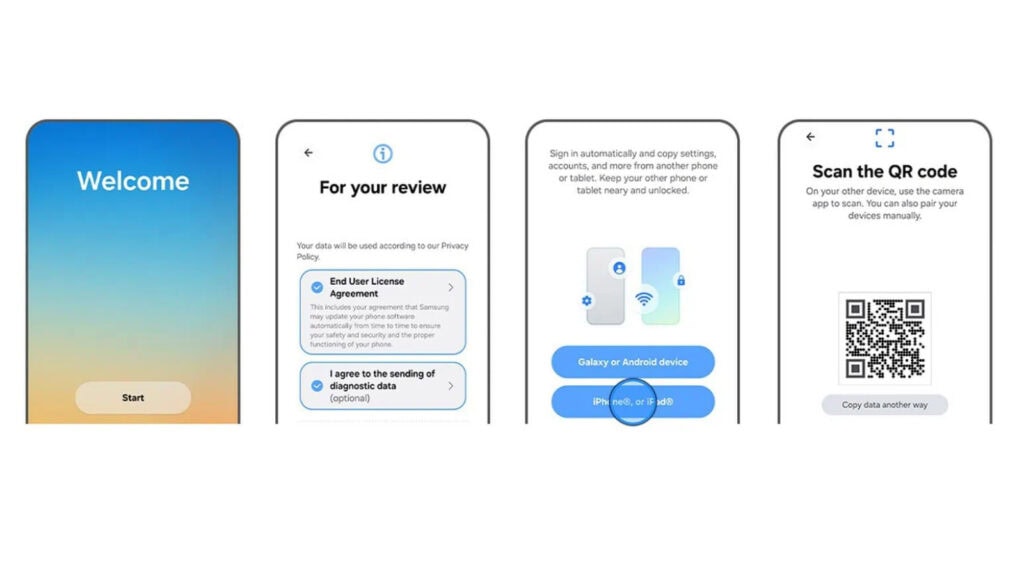 Como transferir dados do iphone para um galaxy com o smart switch