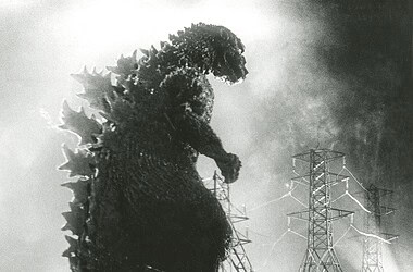Godzilla em cena no filme de 1954, destaque dos lançamentos da mubi em agosto de 2026
