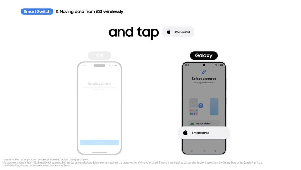 Como transferir dados do iphone para um galaxy com o smart switch