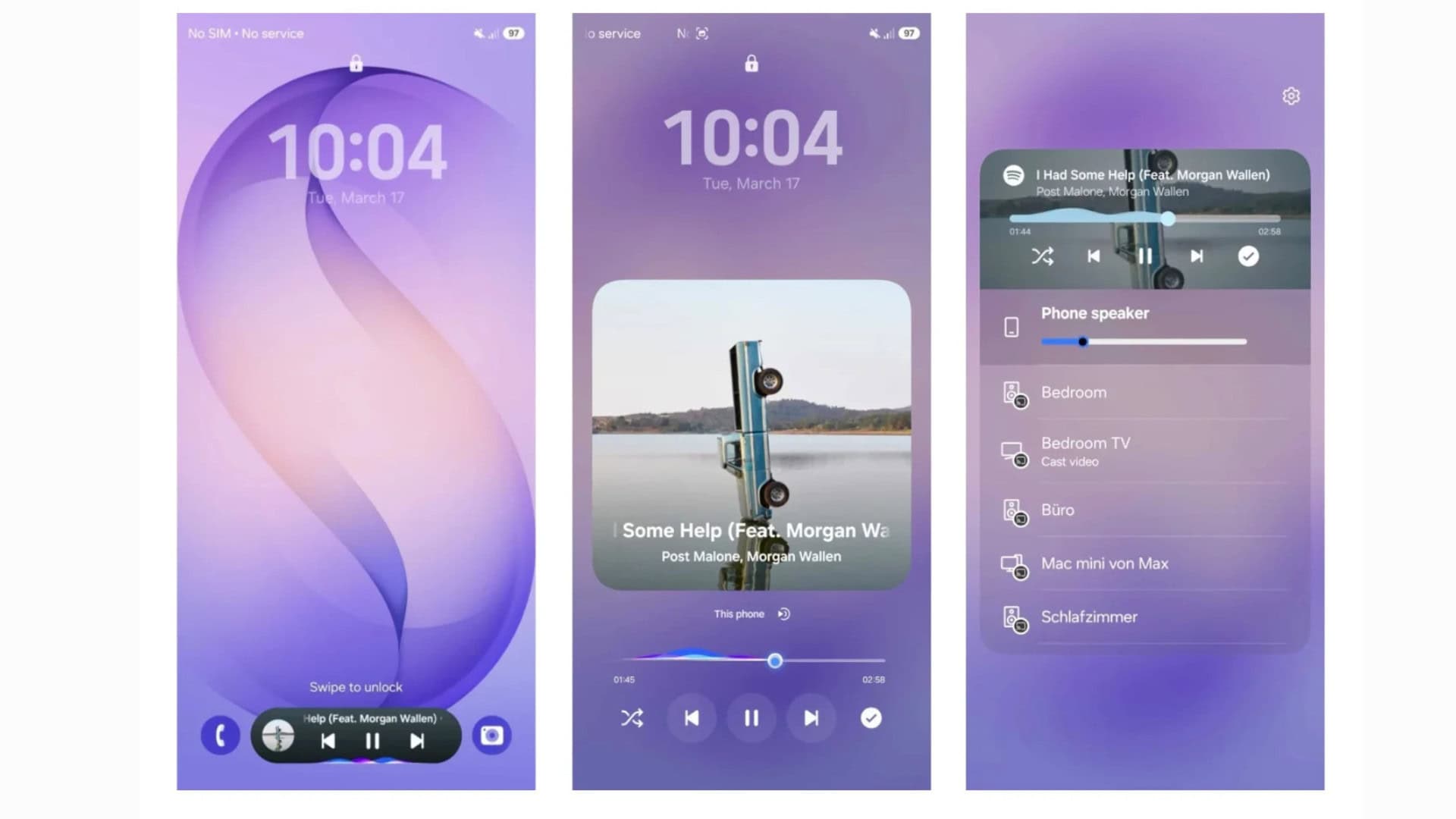 Novo painel da one ui 9