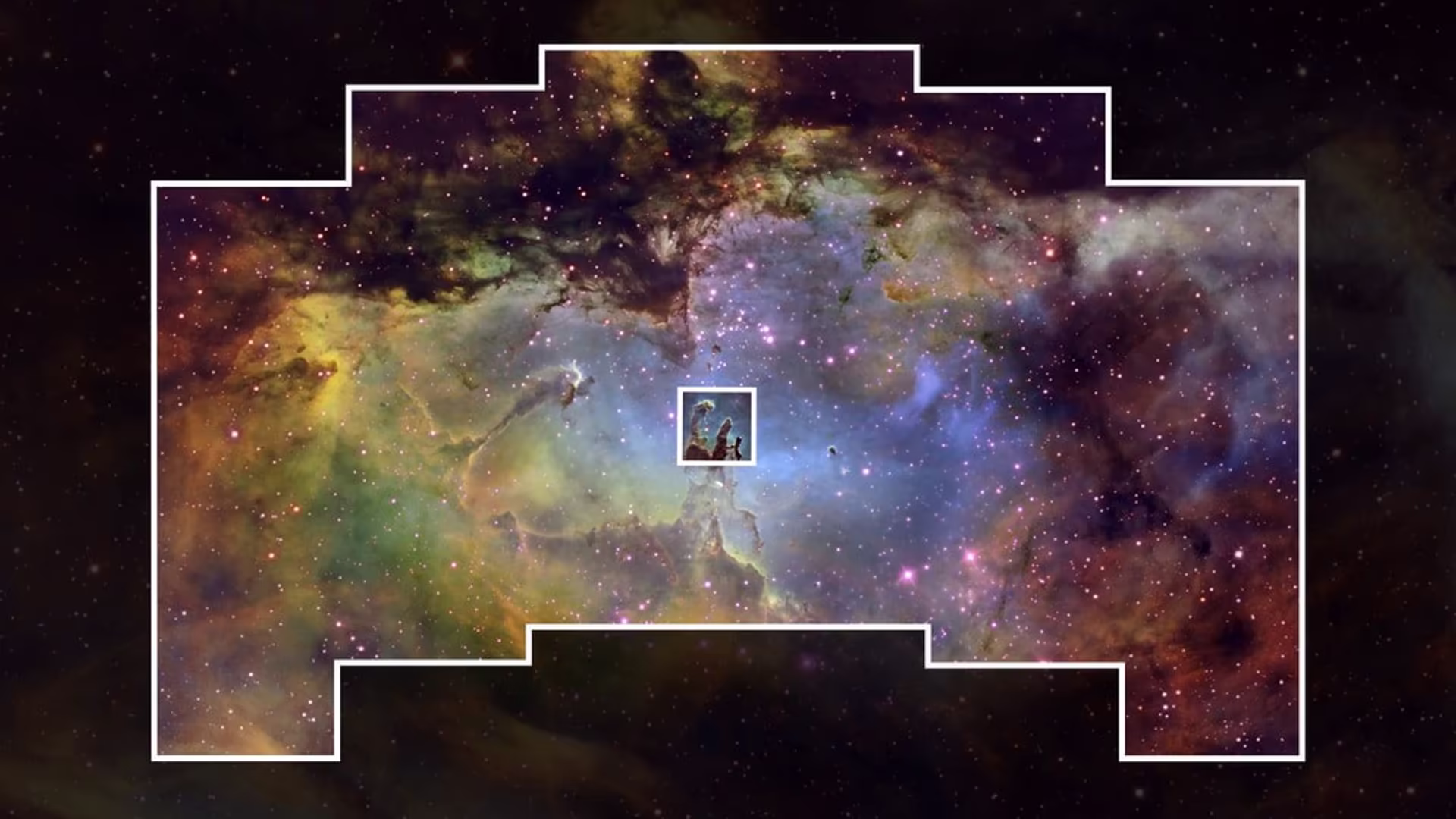 Telescópio roman da nasa tem lançamento marcado para 30 de agosto Comparação mostra o campo de visão amplo do telescópio roman e a área menor observada pelo hubble