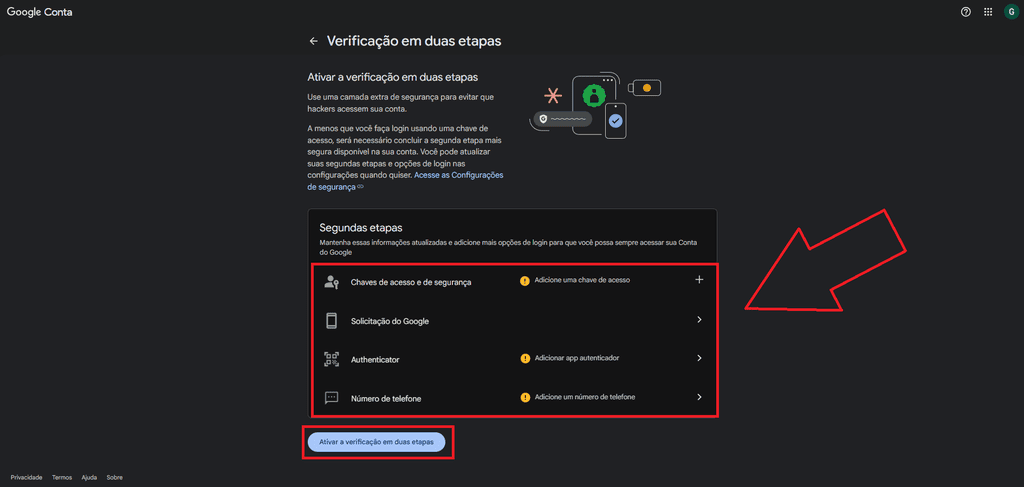 Como proteger sua nova conta gmail (imagem: showmetech)