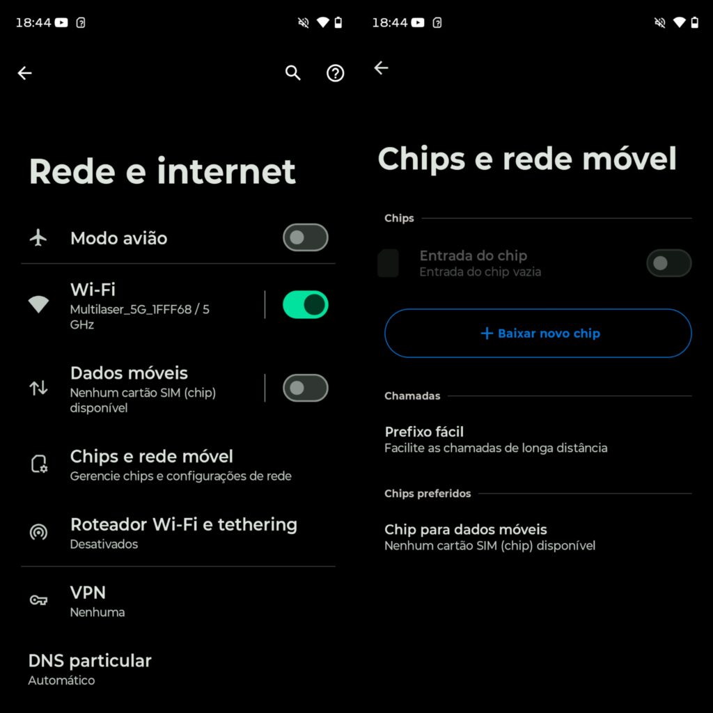 Dados de conectividade do motorola edge 70