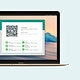 Celular e notebook lado a lado exibindo a tela de conexão do whatsapp web com qr code para entrar no whatsapp web em 1080p