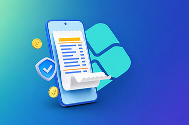Smartphone com comprovante digital, símbolo do pix, moedas e escudo de segurança