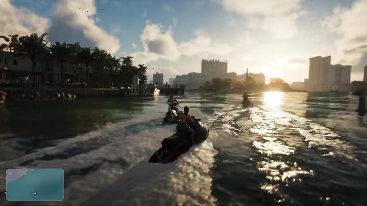Personagem pilota veículo aquático em gta 6