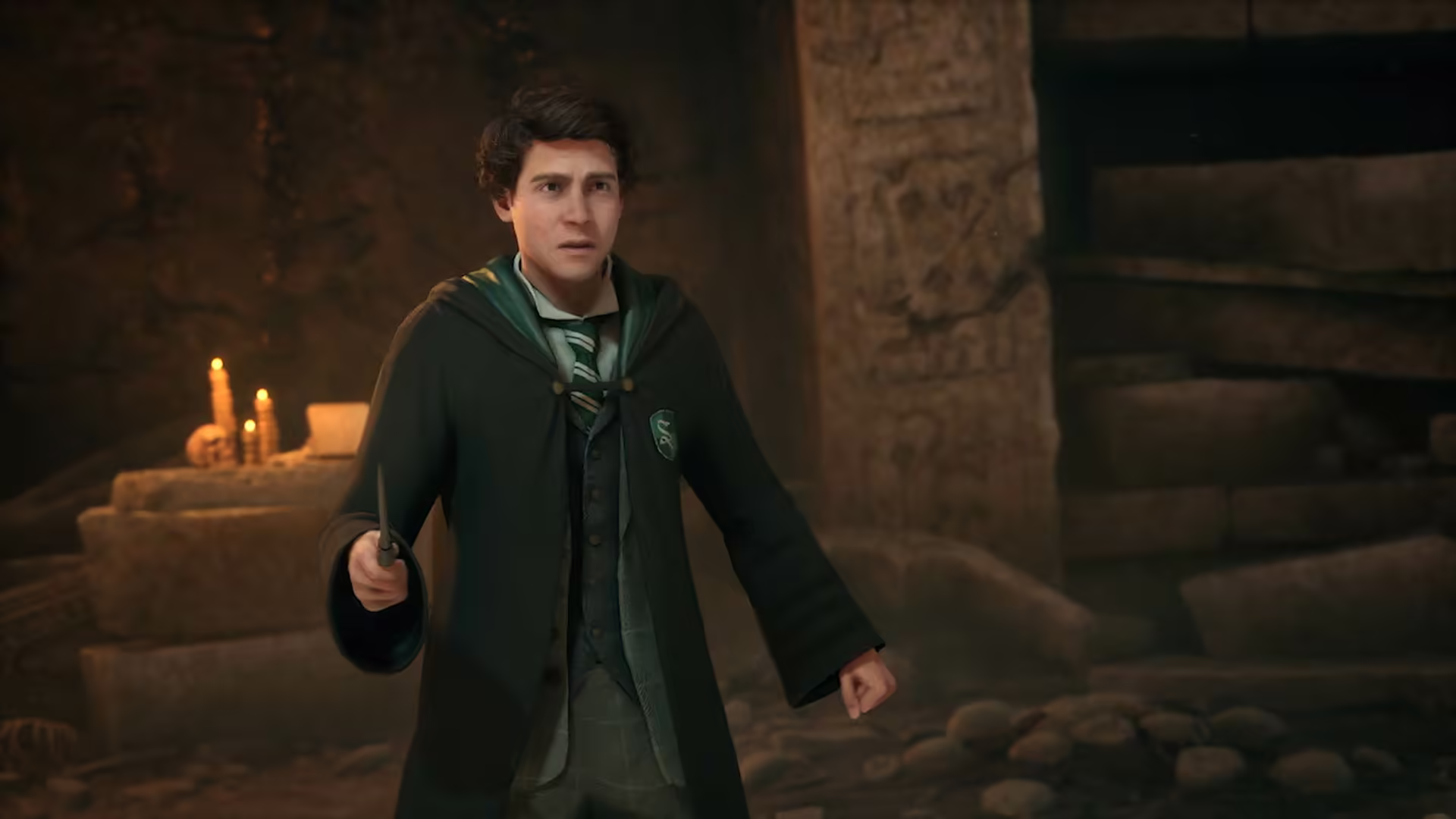 Hogwarts legacy 2 é confirmada pela warner bros. Estudante se protege de um feitiço durante combate em hogwarts legacy