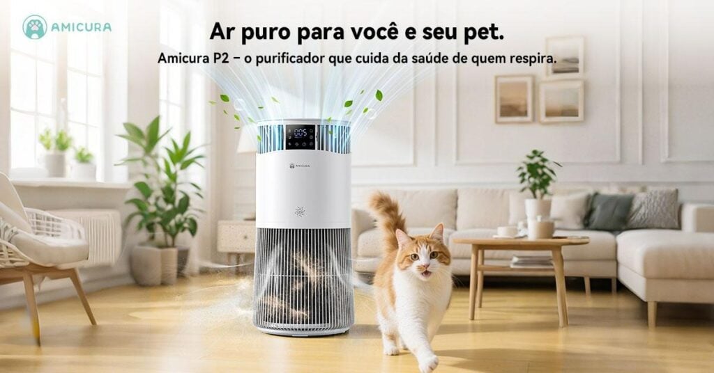 Amicura p2: como o purificador de ar pode melhorar a qualidade do ar em casas com pets