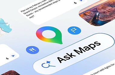 Ask Maps arayüzü, Gemini, harita ve yer önerileriyle birlikte çalışır.