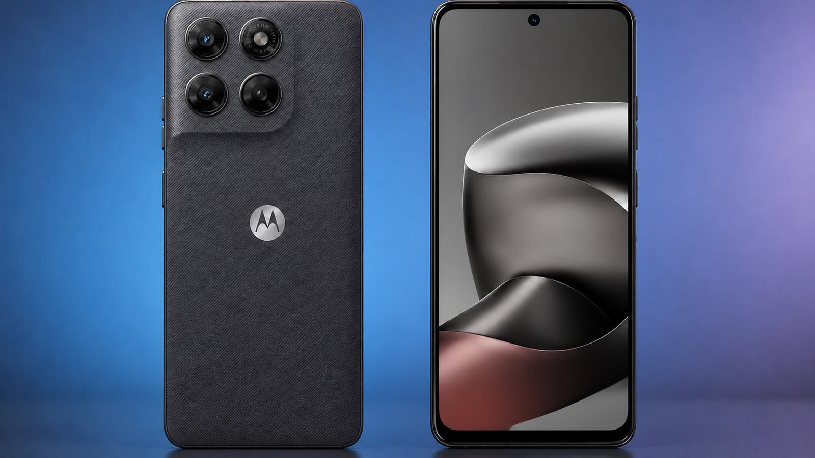 Moto g47 em composição editorial para a lista de celulares compatíveis com android 17