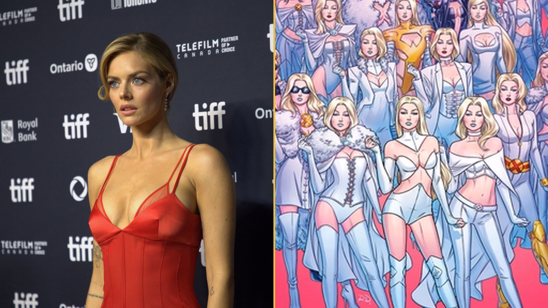 Novo elenco de x-men no mcu: veja o que sabemos Montagem lado a lado com samara weaving e emma frost nos quadrinhos