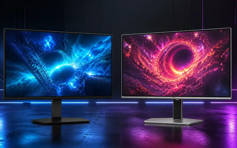 Monitores samsung odyssey g8 6k e odyssey oled g8 lado a lado