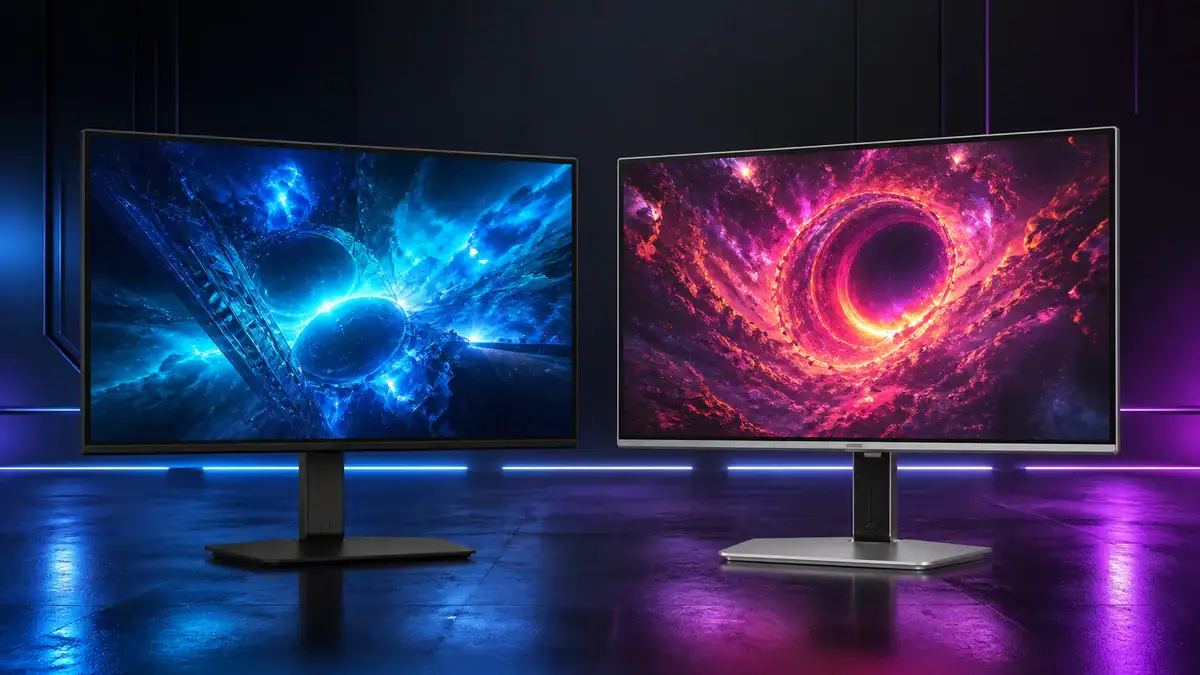 Monitores samsung odyssey g8 6k e odyssey oled g8 lado a lado