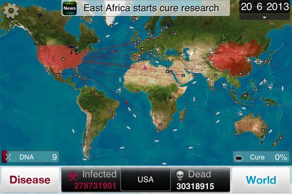 Plague mapa