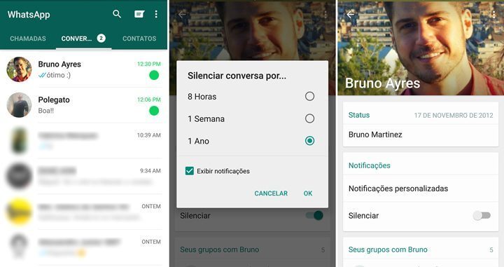 Whatsapp מעדכן ומאפשר לך להשתיק אנשי קשר ולסמן שיחות כ'לא נקראו' וואטסאפ-השתק-צור קשר