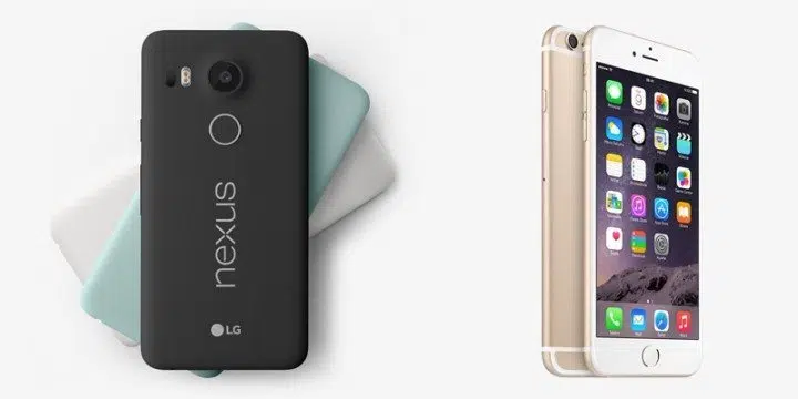 Nexus 5x vs iphone 6s Nexus 5x vs iphone 6s