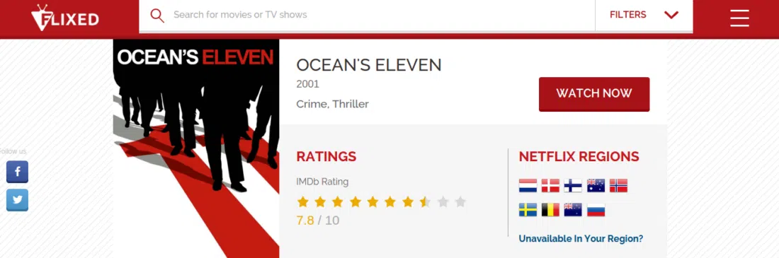 Flixed - uma forma de descobrir o que está bloqueado ou não no seu netflix Screenshot from 2016-01-17 16:16:53